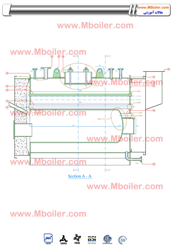 نقشه ساخت دیگ بخار 500 کیلوگرم - تولید دیگ بخار